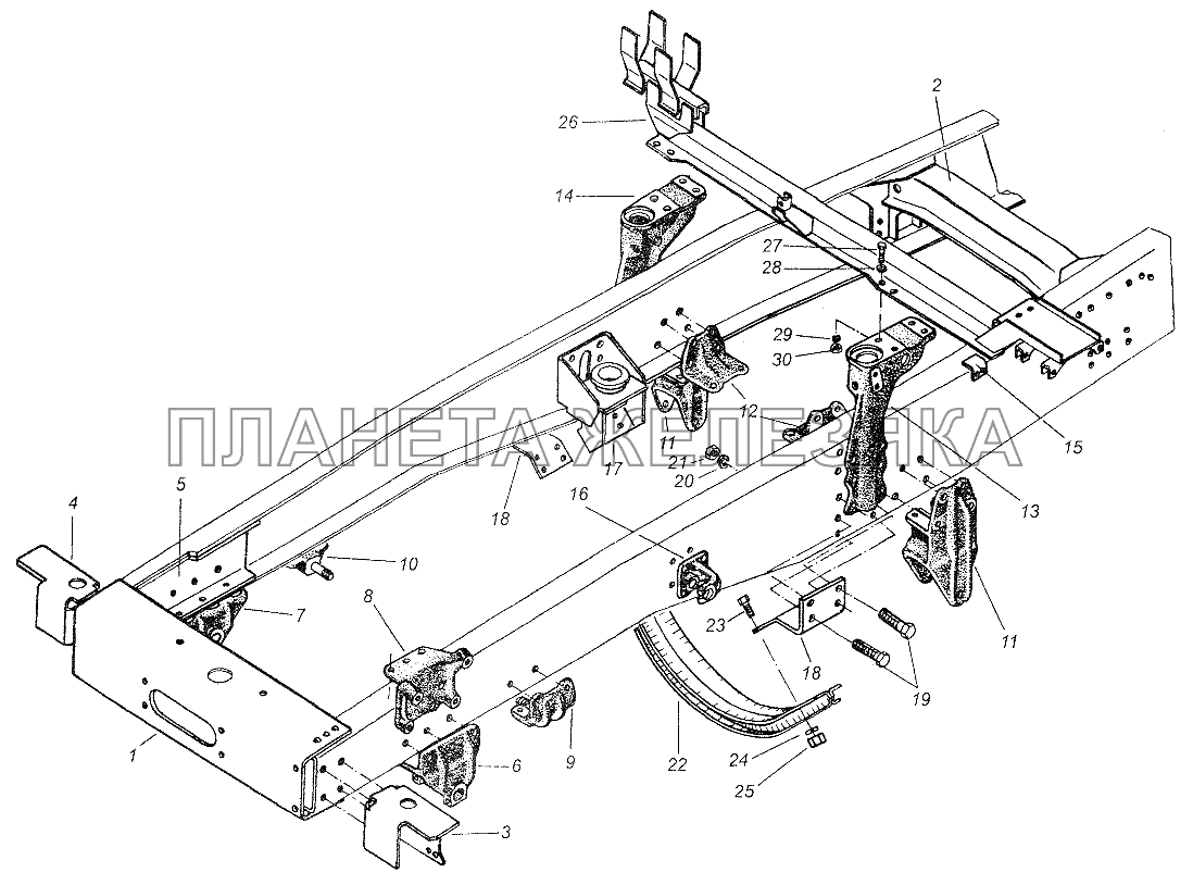 Рама МАЗ-54326